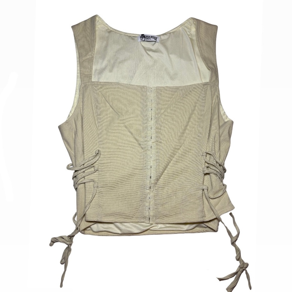 Cream Sleeveless Top